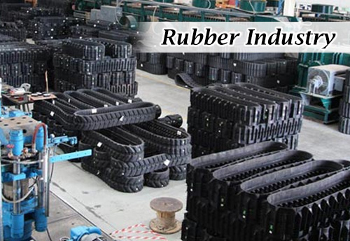 Image Showing Rubber Industry Text In An Industrial Background