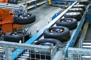 Image of a Tyre Manufacturing Process in an Industry which was running smoothly